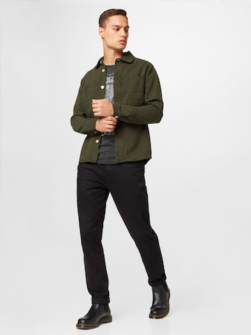KnowledgeCotton Apparel Regular fit Button Up Shirt in Green