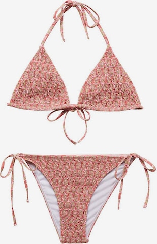 MANGO TEEN Triangel Bikini 'Flor' in Orange: predná strana