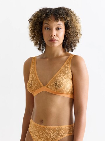 Erlich Textil Bralette Bra in Orange: front