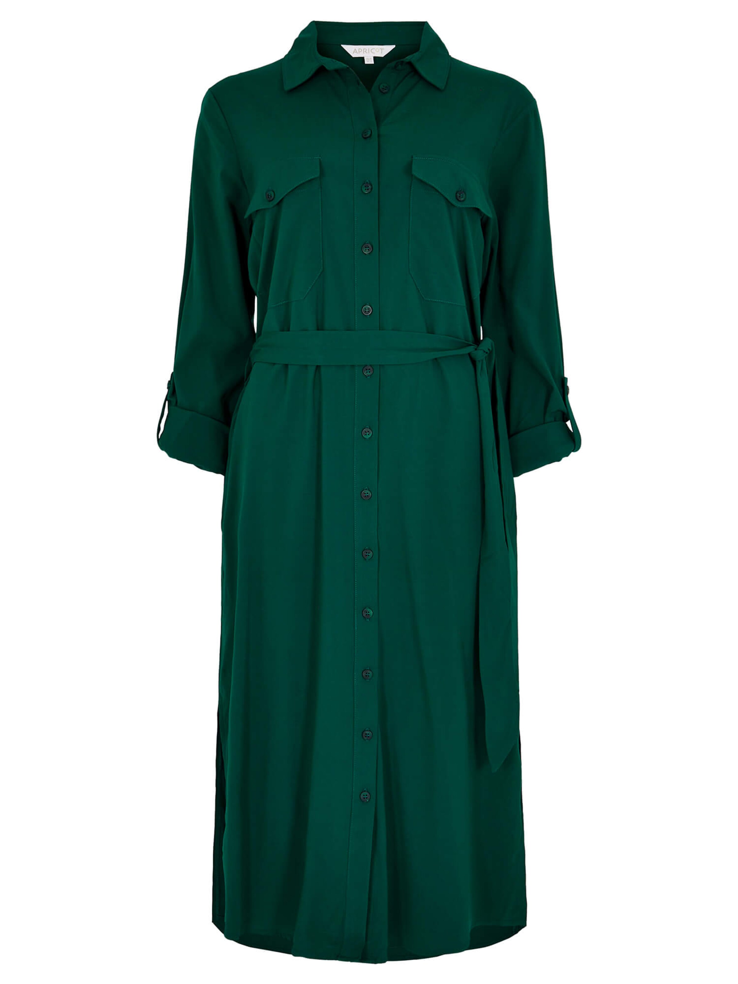 Apricot Blusenkleid in Grün: Vorderseite