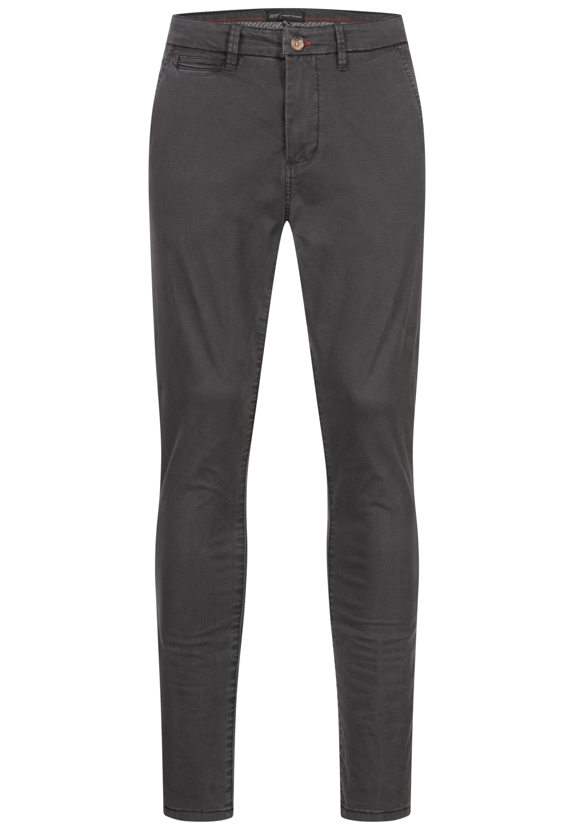 JEFF Chino 'Nolan' in Zwart: voorkant