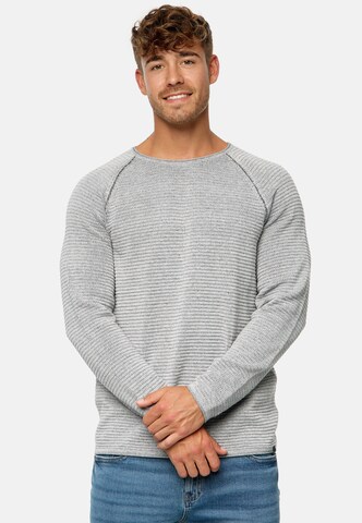 INDICODE JEANS Sweater in Grey: front