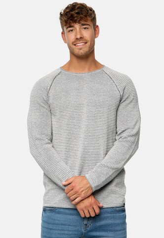 INDICODE JEANS Pullover ' INCamilo in Grau: predná strana