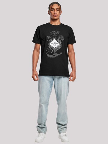 F4NT4STIC Shirt 'Harry Potter The Marauder's Map' in Black