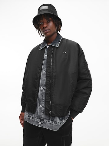 Calvin Klein Jeans Between-Season Jacket in Black: front