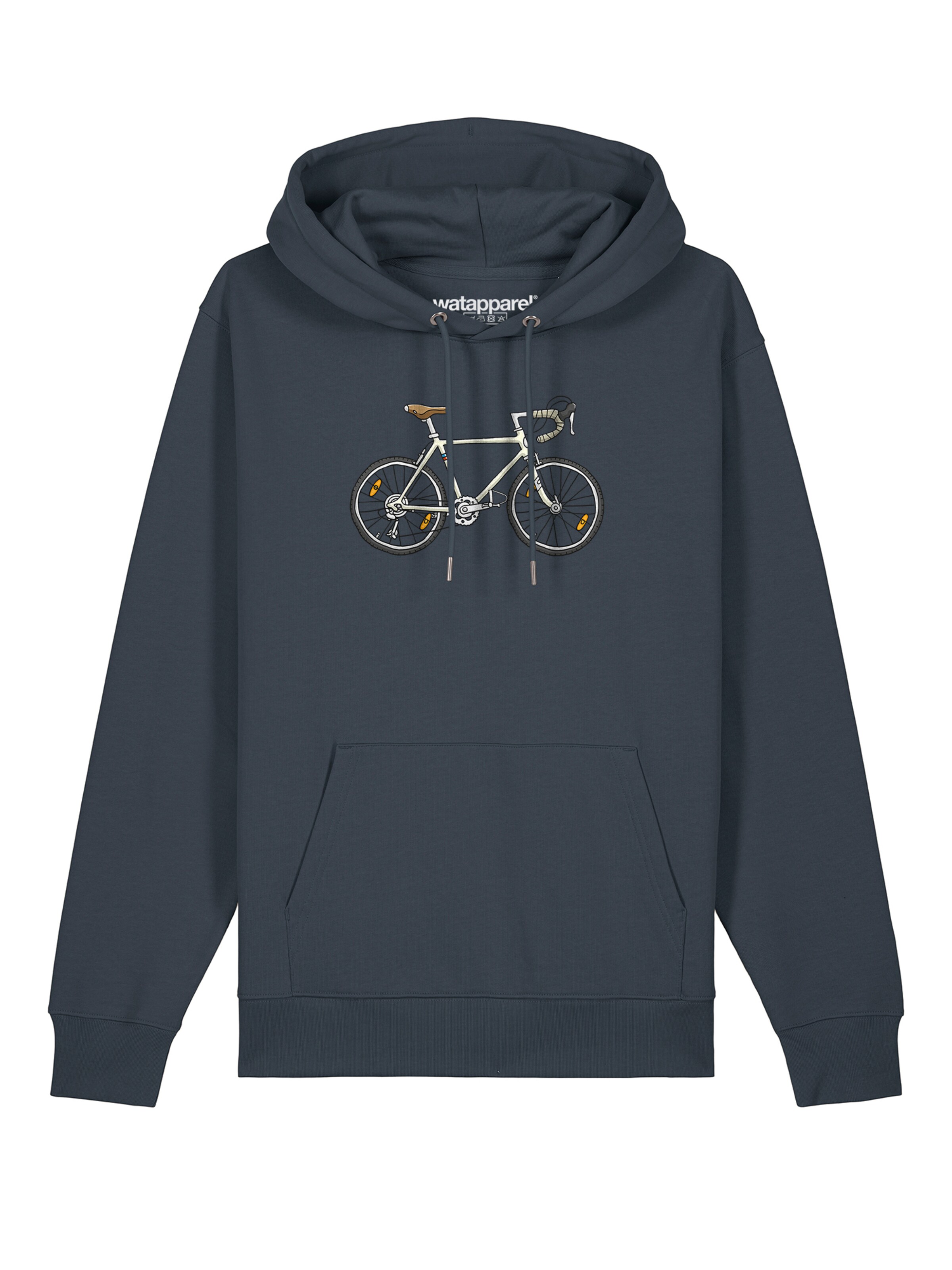 Watapparel Sweatshirt ' Doodle Bike ' in Grijs: voorkant