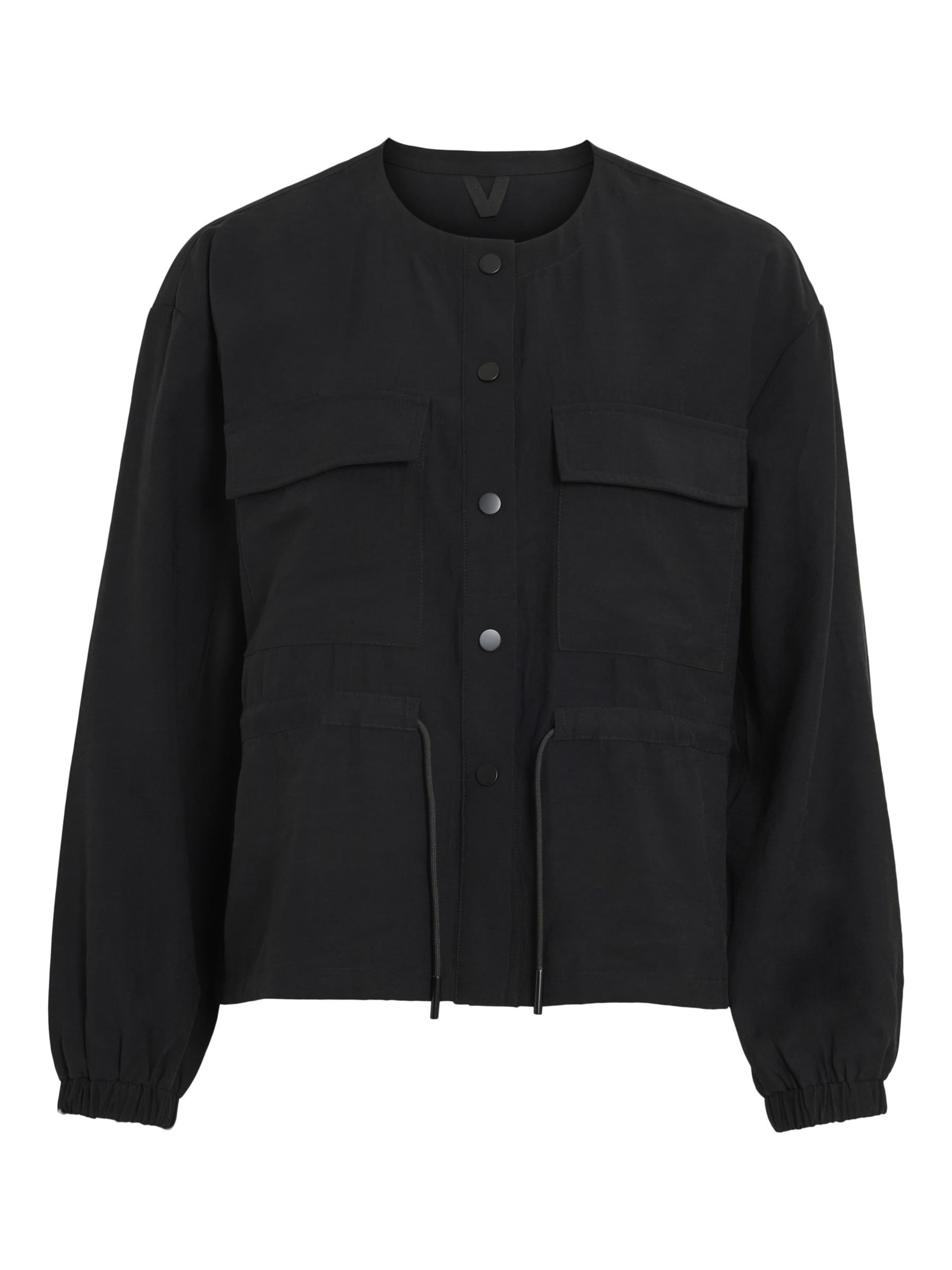 VILA - Chaqueta de entretiempo en negro: frente