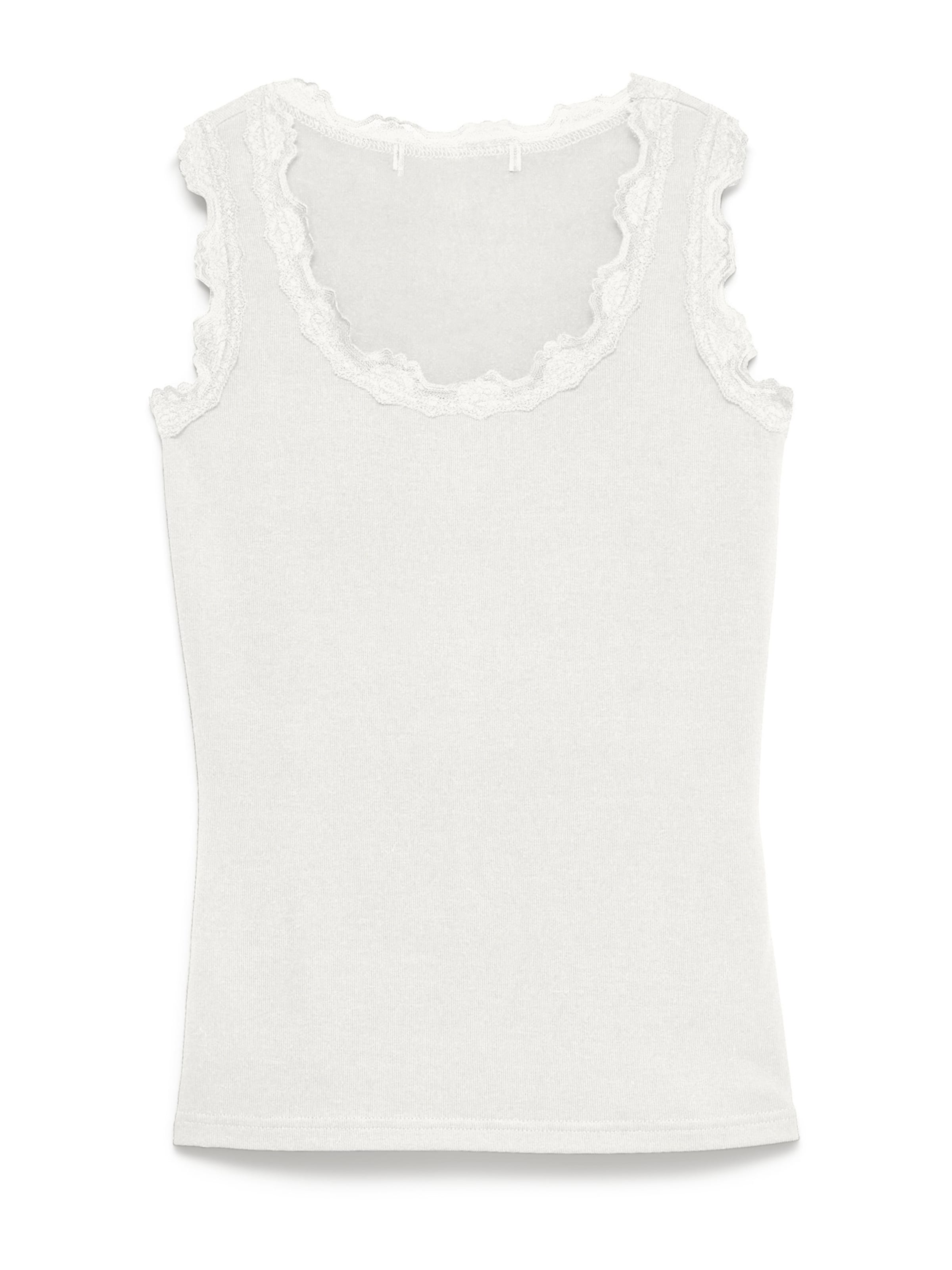 VERO MODA Топ 'VMFOTRACY' в бяло: отпред