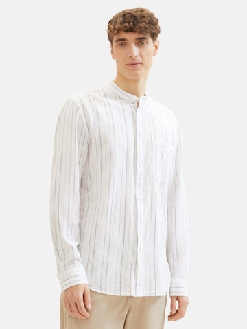 TOM TAILOR DENIM Regular fit Button Up Shirt in White