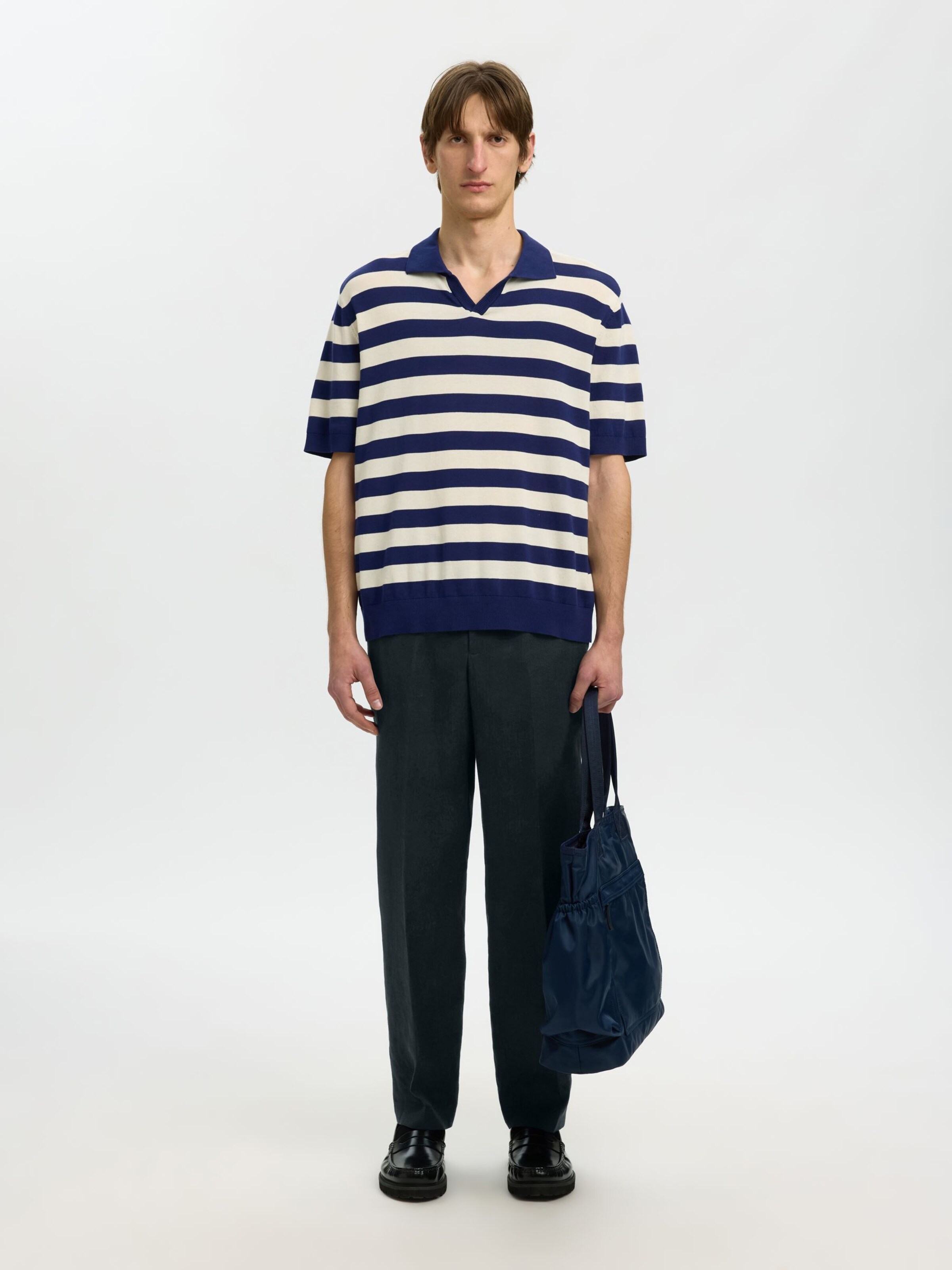SELECTED Regular Broek in Zwart: voorkant