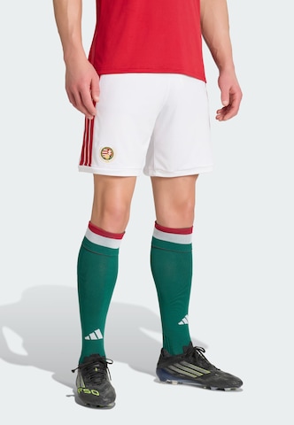 ADIDAS PERFORMANCE Regular Sports trousers 'Ungarn 2026' in White: front