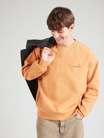 Carhartt WIP Sweatshirt 'American Script' i orange: forside