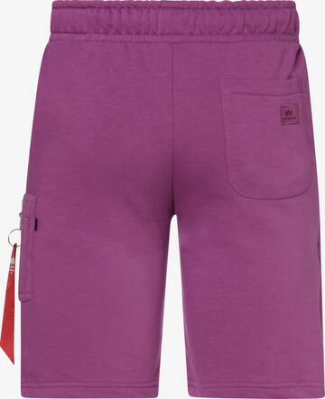 ALPHA INDUSTRIES Regular Pants in Purple