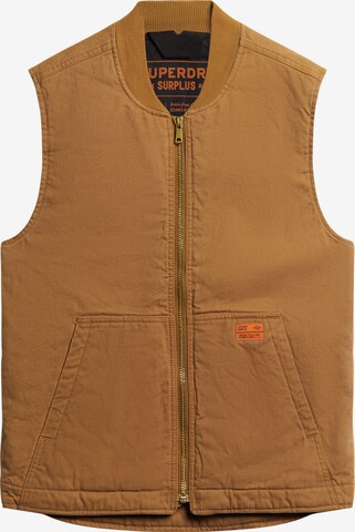 Gilet Superdry en marron : devant