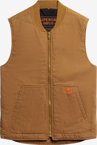 Superdry Bodywarmer in Bruin: voorkant