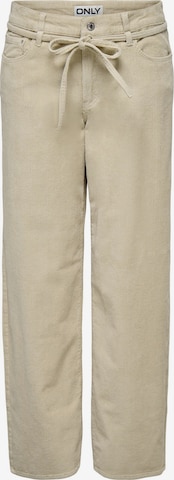 ONLY Trousers 'ONLGianna-Global' in Beige: front