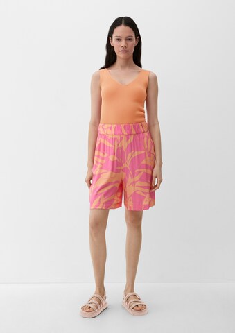 s.Oliver Loose fit Trousers in Orange