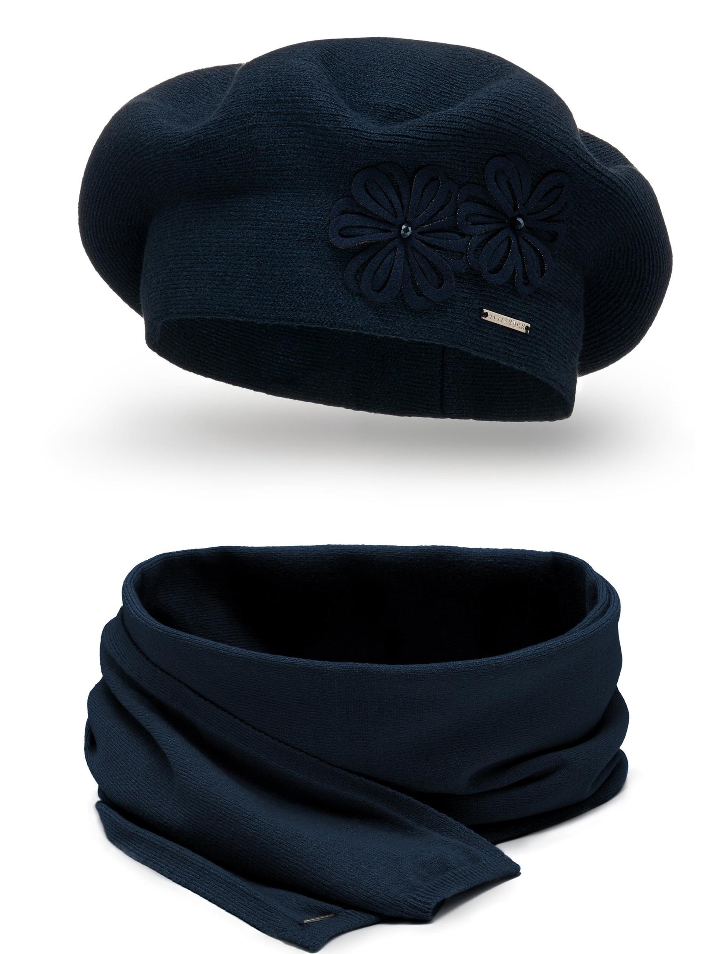 Vivisence Beanie '7007 Set' in Blue: front