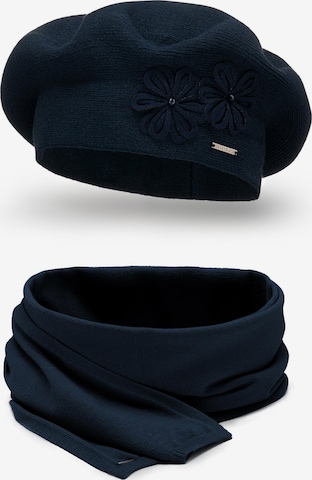 Vivisence Beanie '7007 Set' in Blue: front