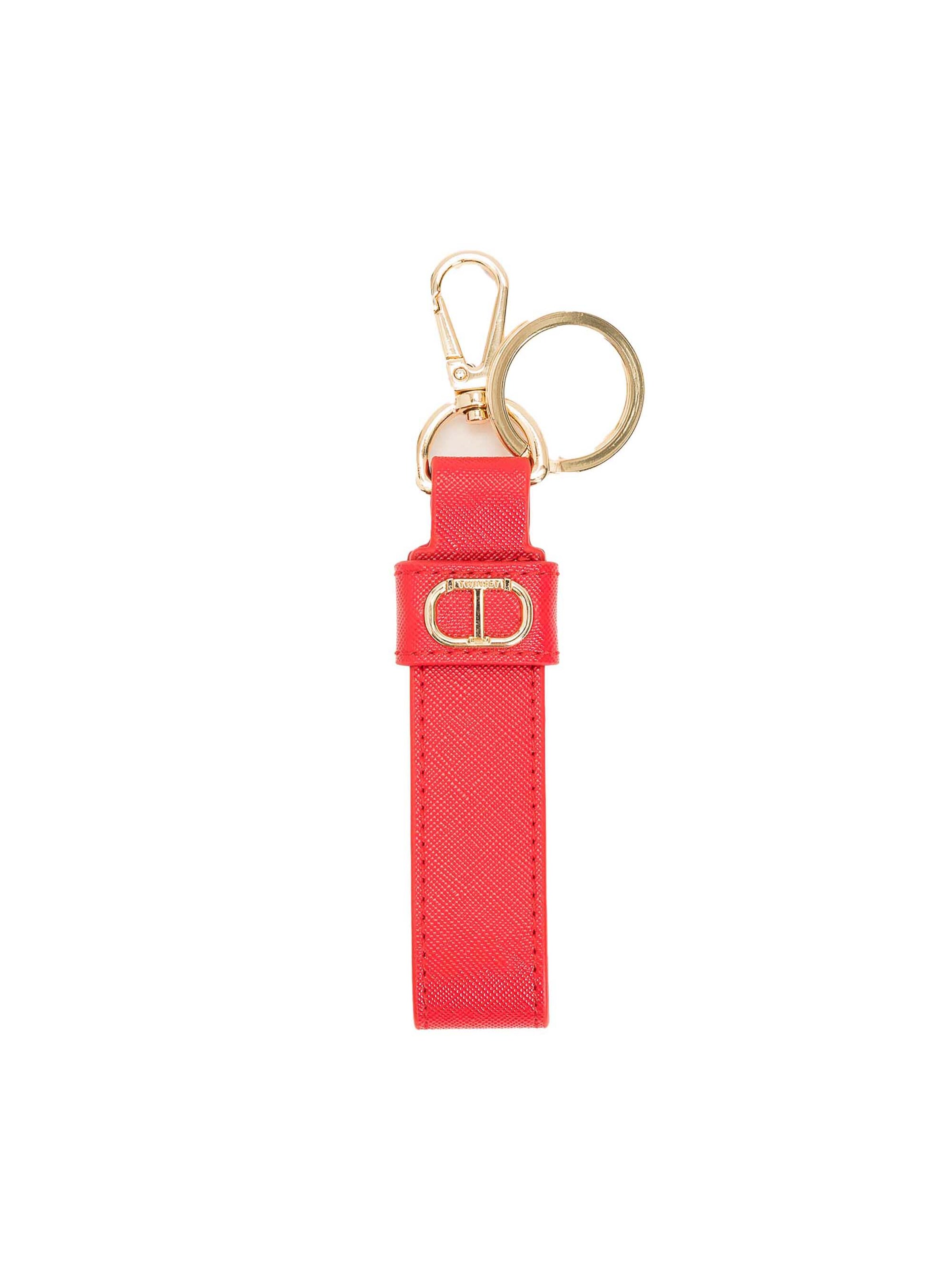 Twin Set Key ring 'Twin Set Oval T' in Red: front