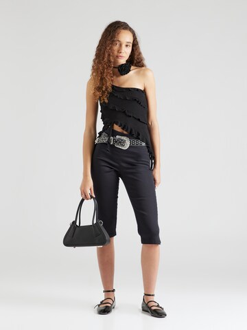 Monki Slimfit Hose in Schwarz