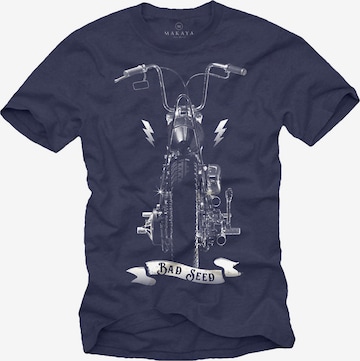 MAKAYA Shirt 'Bad Seed' in Blue: front
