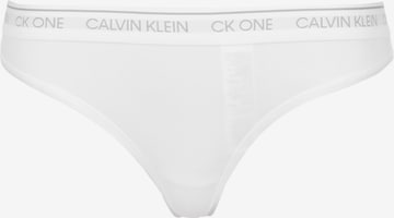 Calvin Klein Underwear Thong in White: front