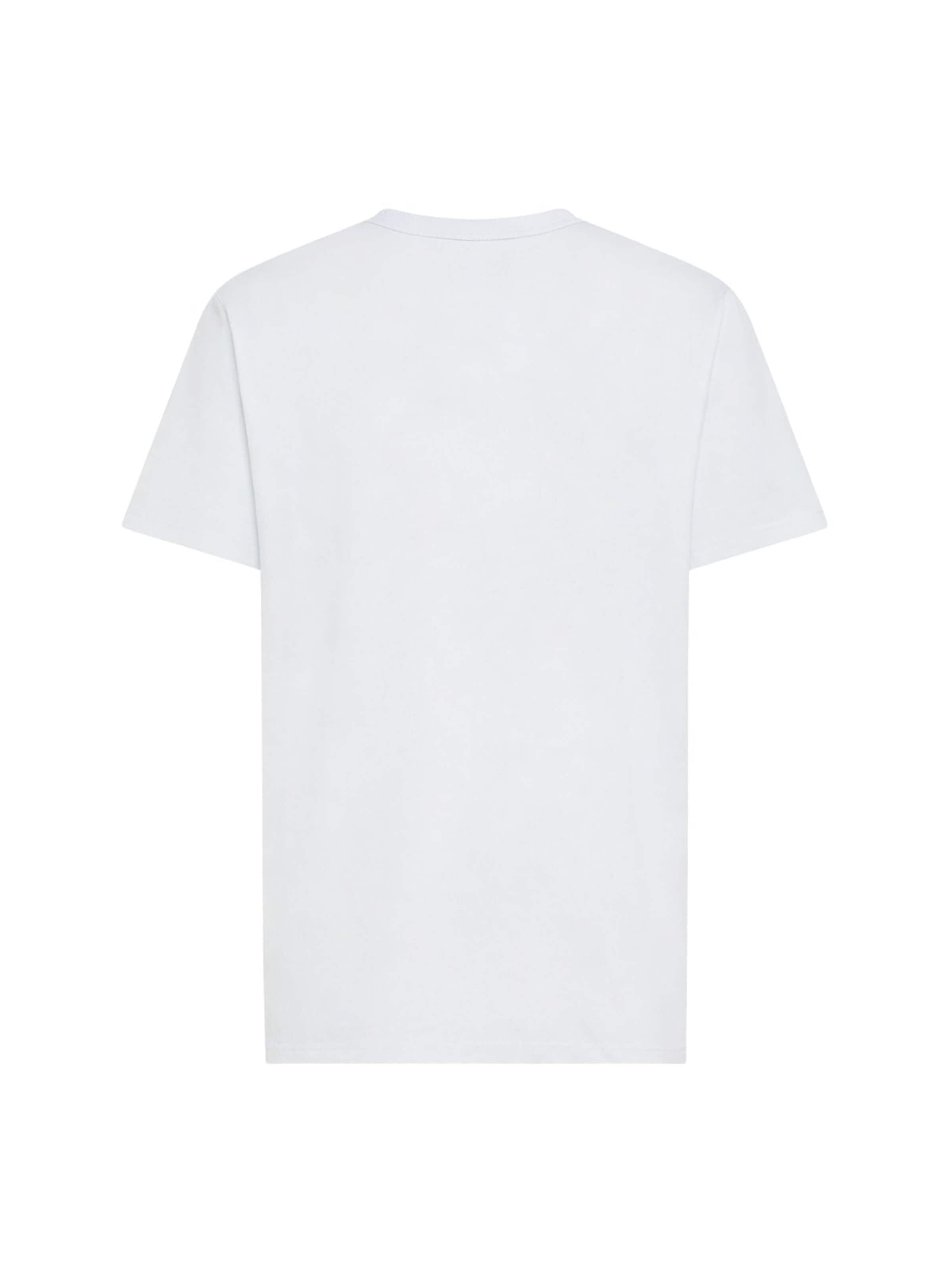 SUN68 Shirt 'White stretch pique T-shirt' in Wit