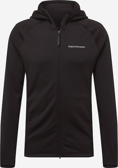 Jachetă  fleece funcțională PEAK PERFORMANCE pe negru / alb, Vizualizare produs