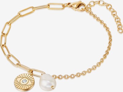 Valero Pearls Armband in goldgelb / perlweiß, Produktansicht