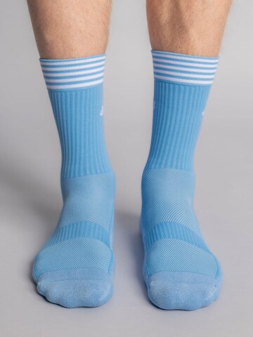 Dirts Athletic Socks 'Striped Athletic Socks' in Blue: front