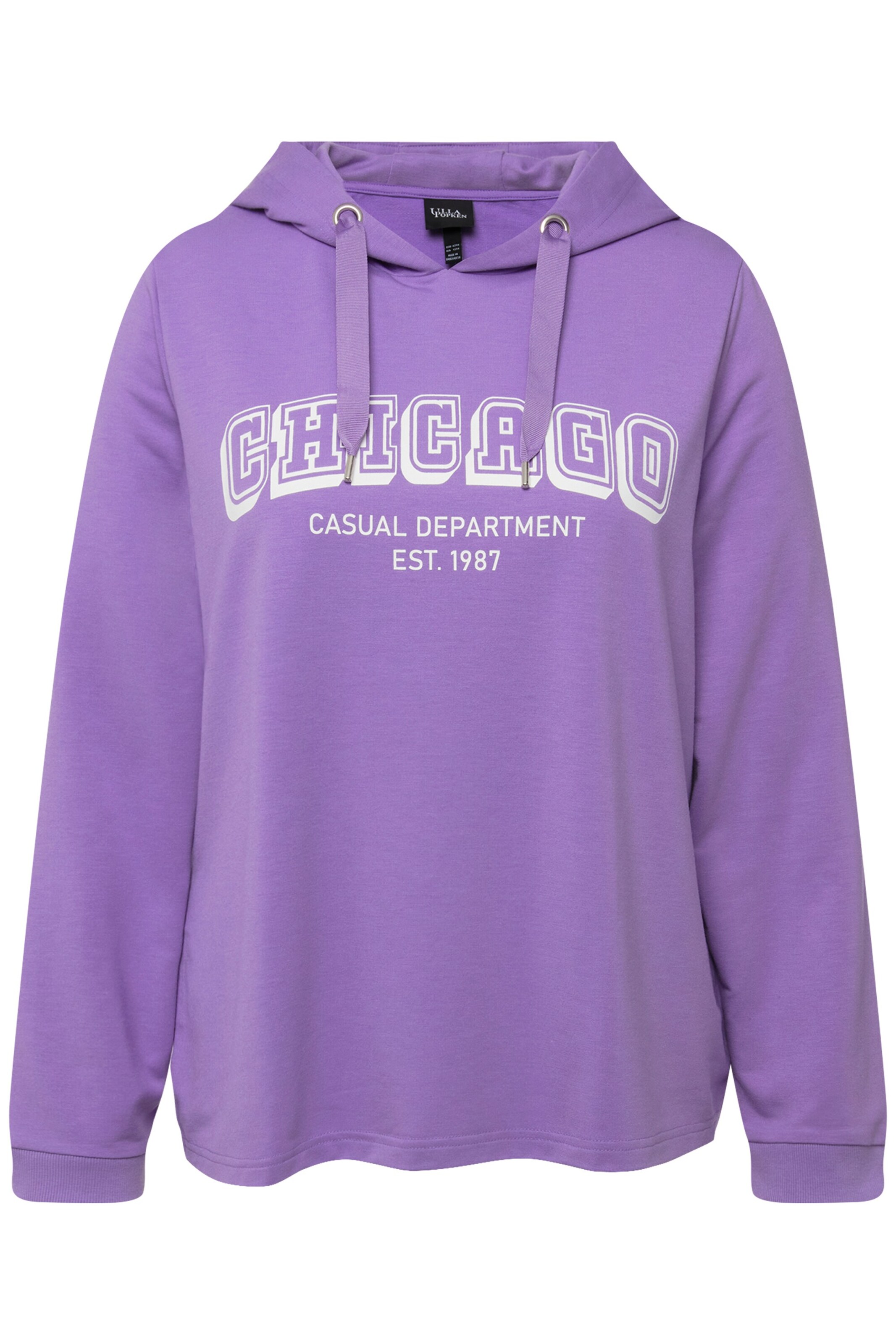 Sweat-shirt Ulla Popken en violet : devant