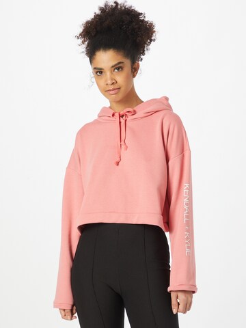 KENDALL + KYLIE - Sweatshirt em rosa: frente