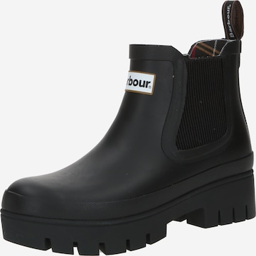 Bottes en caoutchouc 'Halton' Barbour en noir : devant