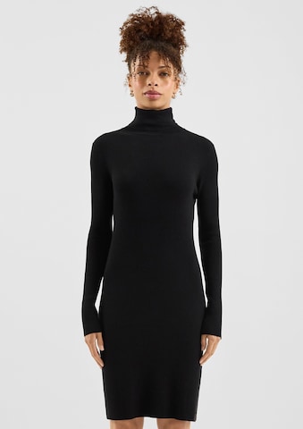 QS Gebreide jurk in Zwart: voorkant