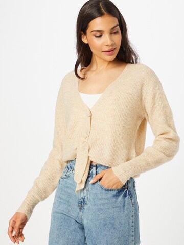 ONLY Knit Cardigan 'MONICA' in Beige: front