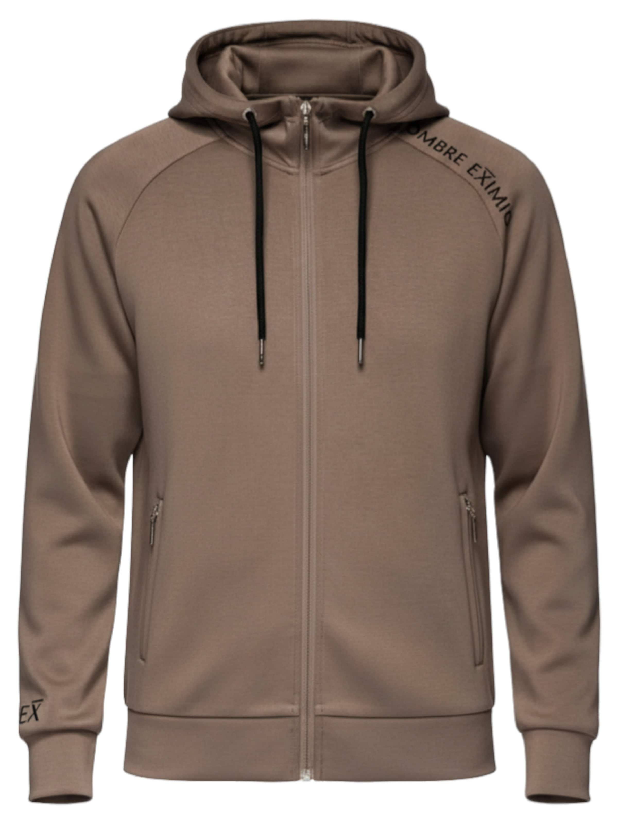 Ombre Sweatvest in Bruin: voorkant