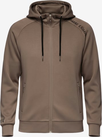 Ombre Sweatvest in Bruin: voorkant