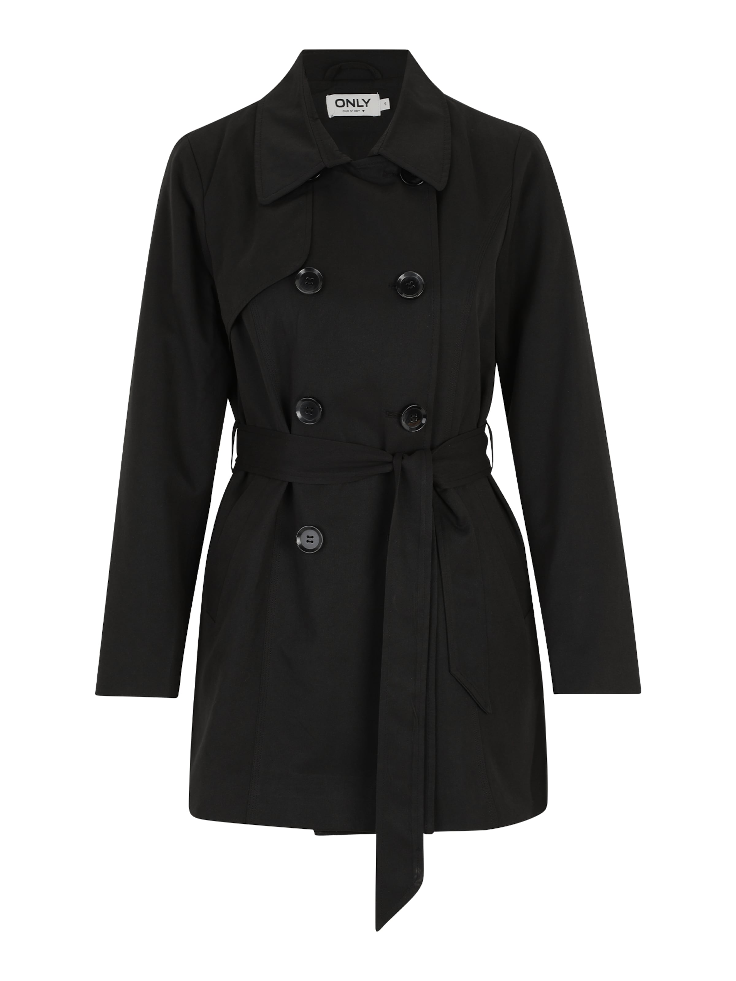 Manteau mi-saison &#x27;ONLVALERIE&#x27; Only Petite en noir : devant
