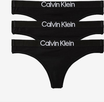 Calvin Klein Underwear Tanga – černá: přední strana