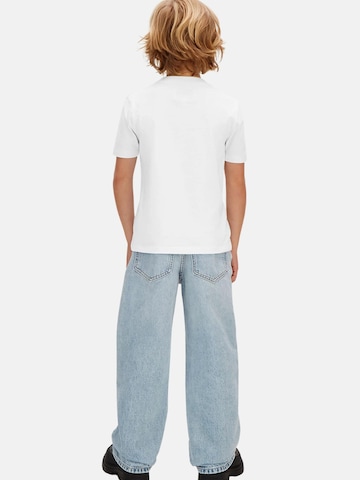 Calvin Klein Kids - Camiseta 'CK MONO LOGO SS T-SHIRT' en blanco