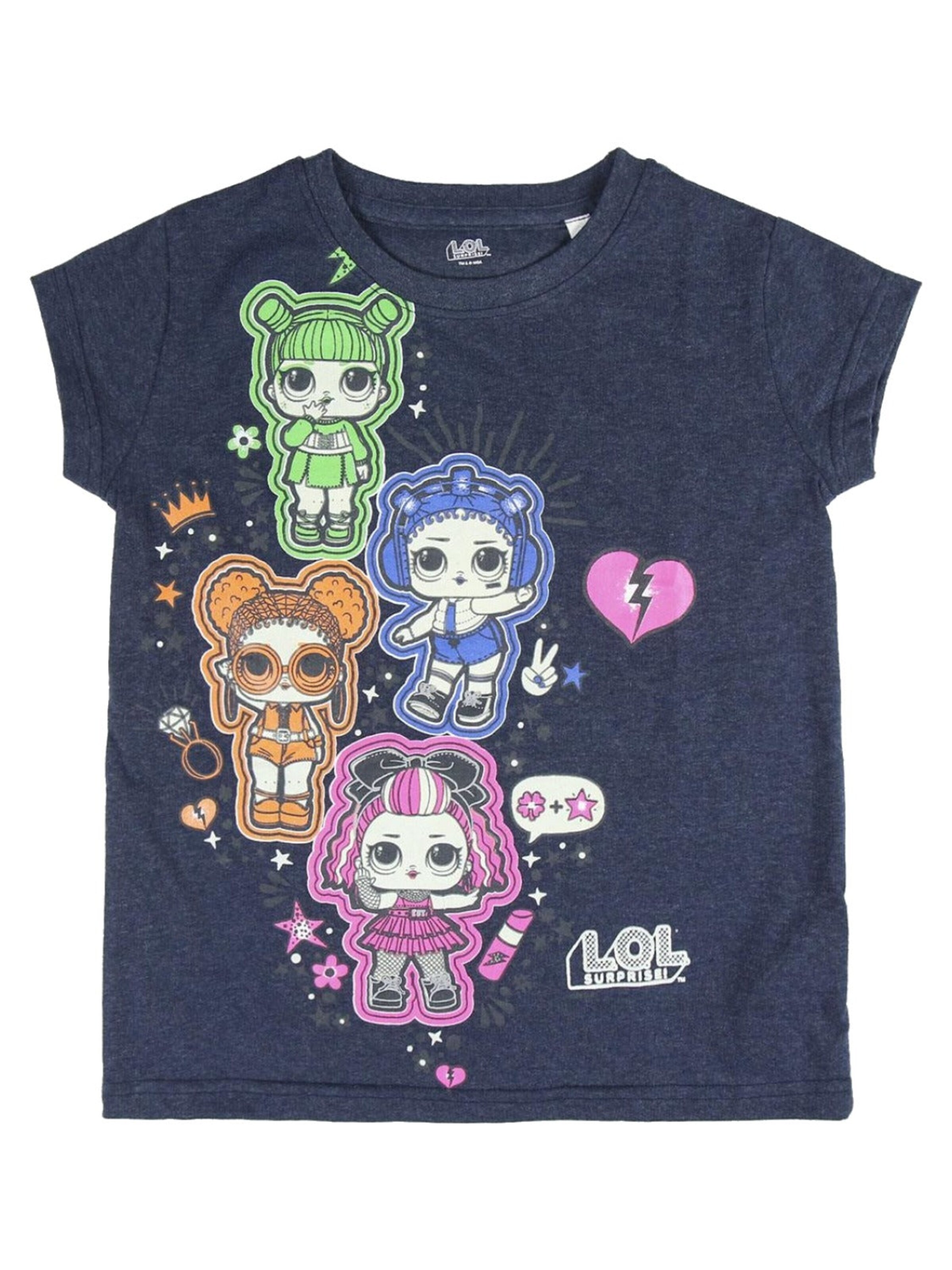 L.O.L Surprise! Set 'LOL Surprise Meisjes T-shirt Glow in the Dark' in Blauw