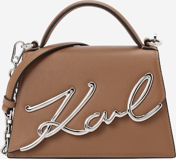 Sacs à main 'Signature 2.0' Karl Lagerfeld en marron : devant