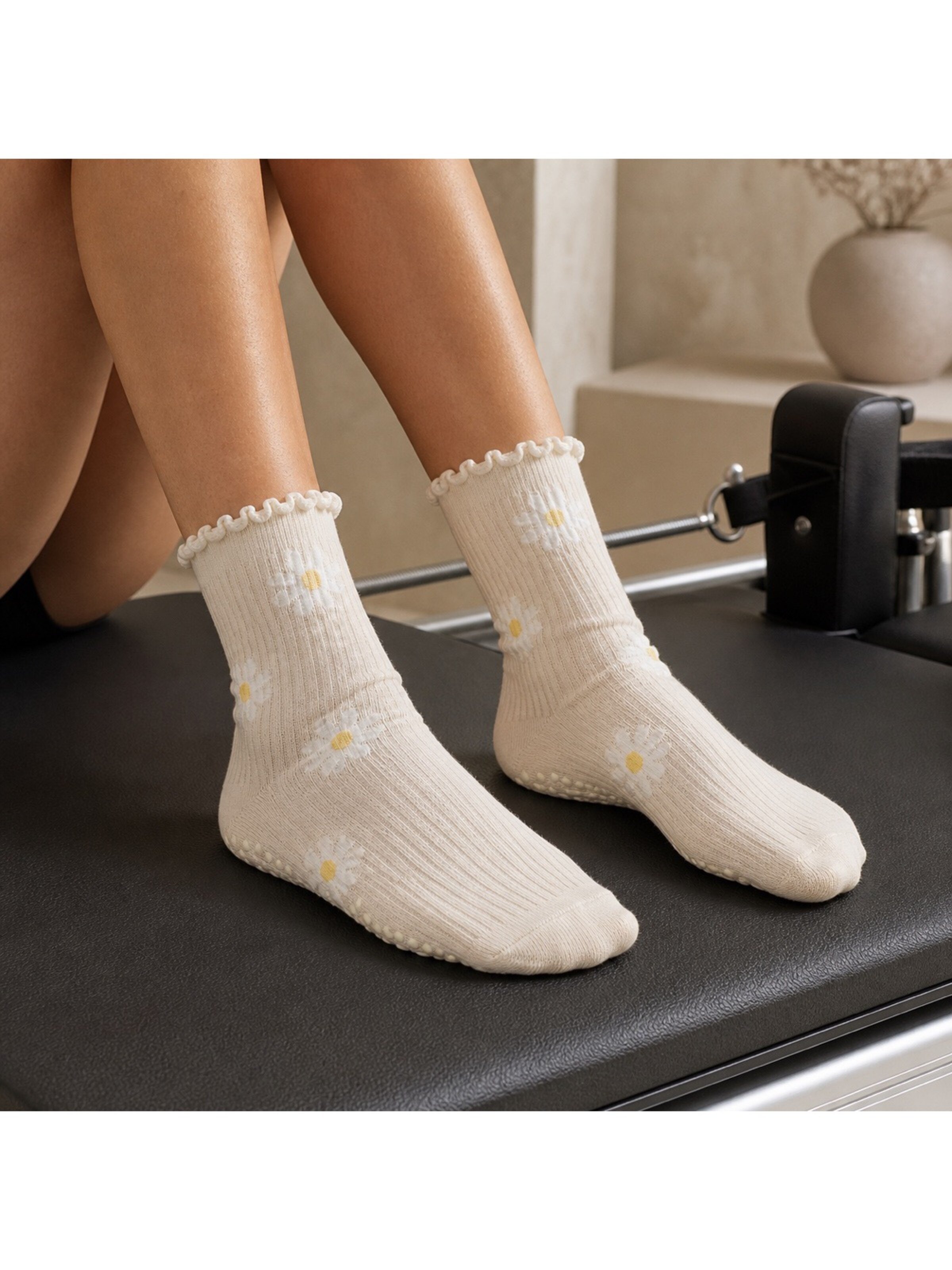 KORRHAUS Sports socks 'Camille' in Beige