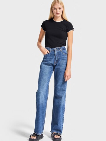 IT'S BASIC Regular Jeans 'EMMA Straight High Rise' in Blue