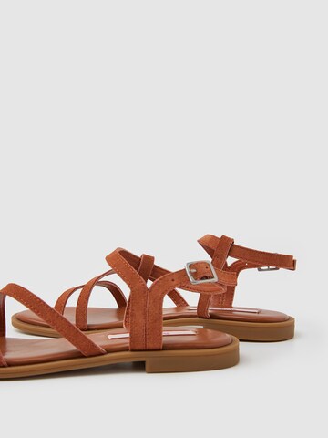 Pepe Jeans Strap Sandals 'HAYES FOLK' in Brown