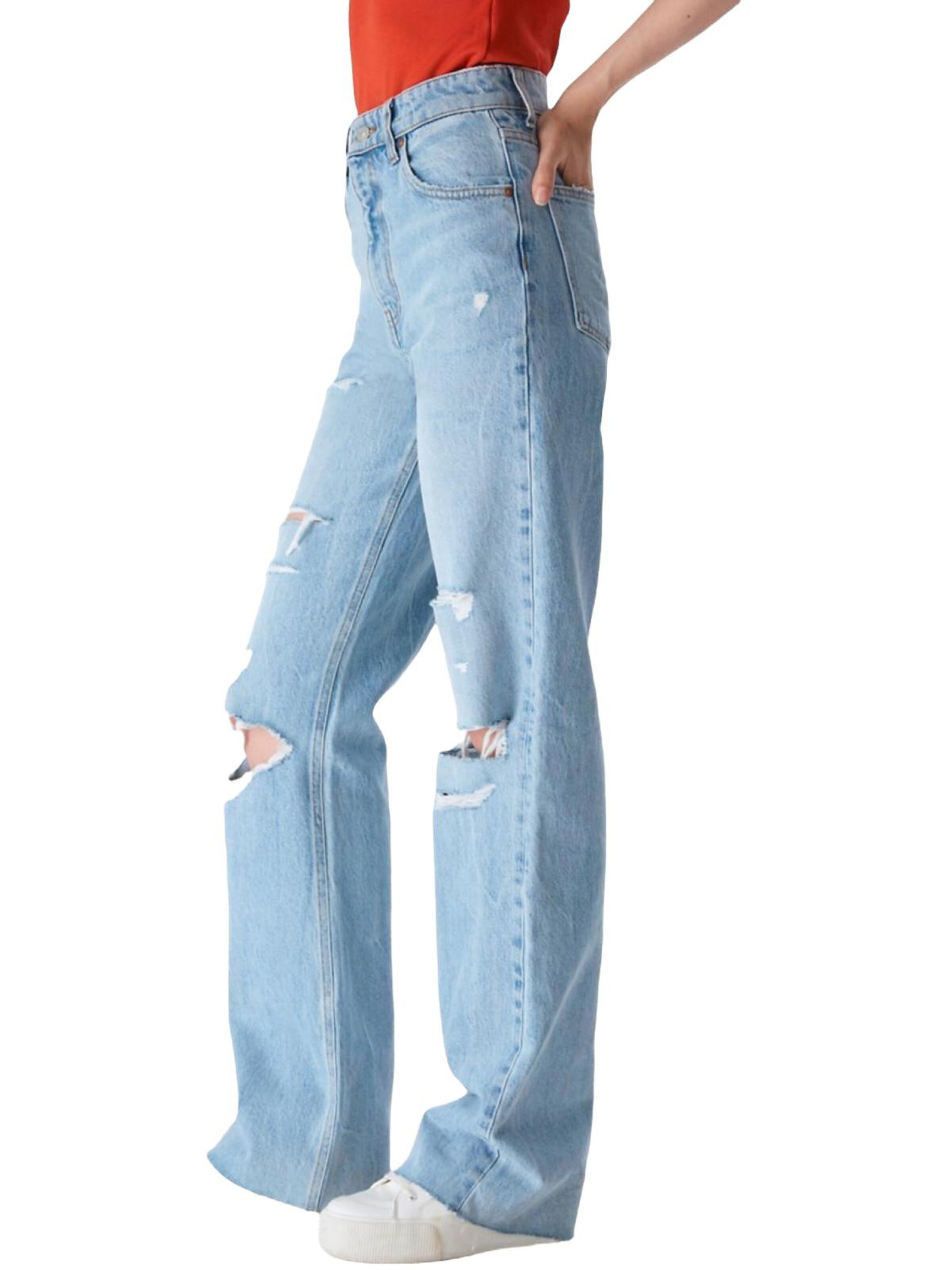 LTB Jeans - Pierna ancha Vaquero 'LTB Jeans Damen Danica High Waist Wide Leg Jeanshose' en azul