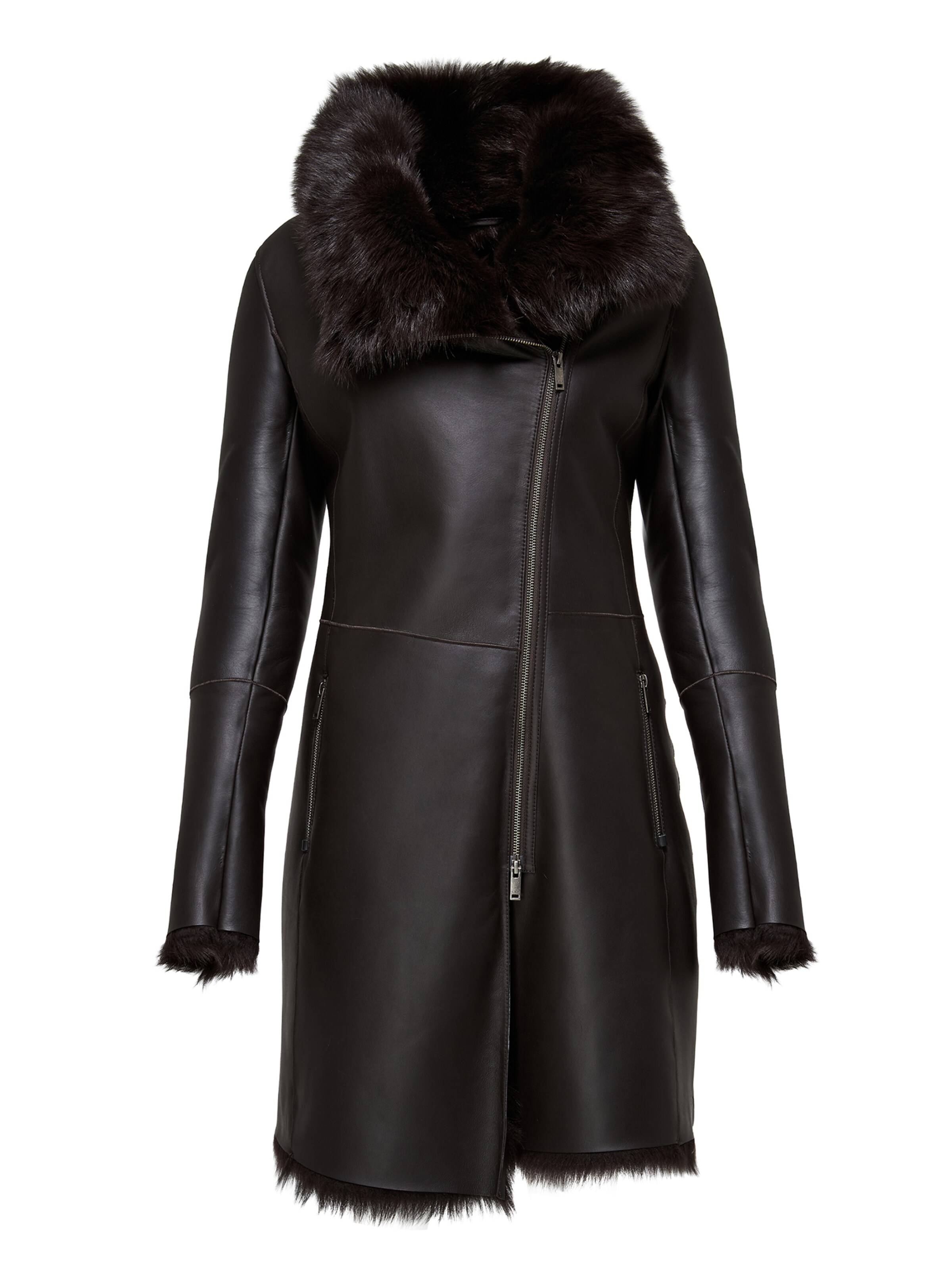 V S P Vinterfrakke 'Mylena' i brun: forside