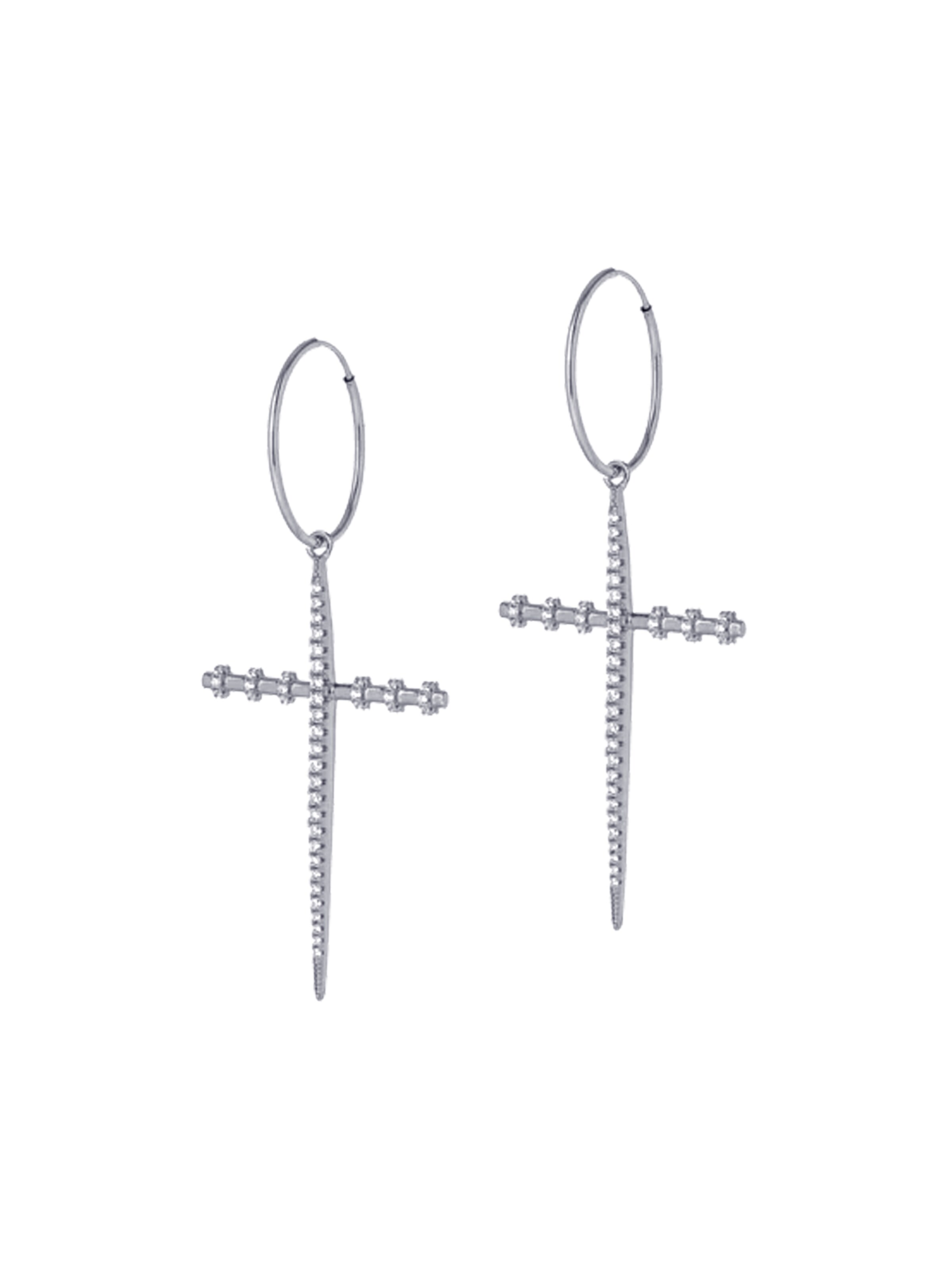 CLASSYANDFABULOUS Jewelry Ohrringe 'ALIX'‌‌ in silber, Produktansicht