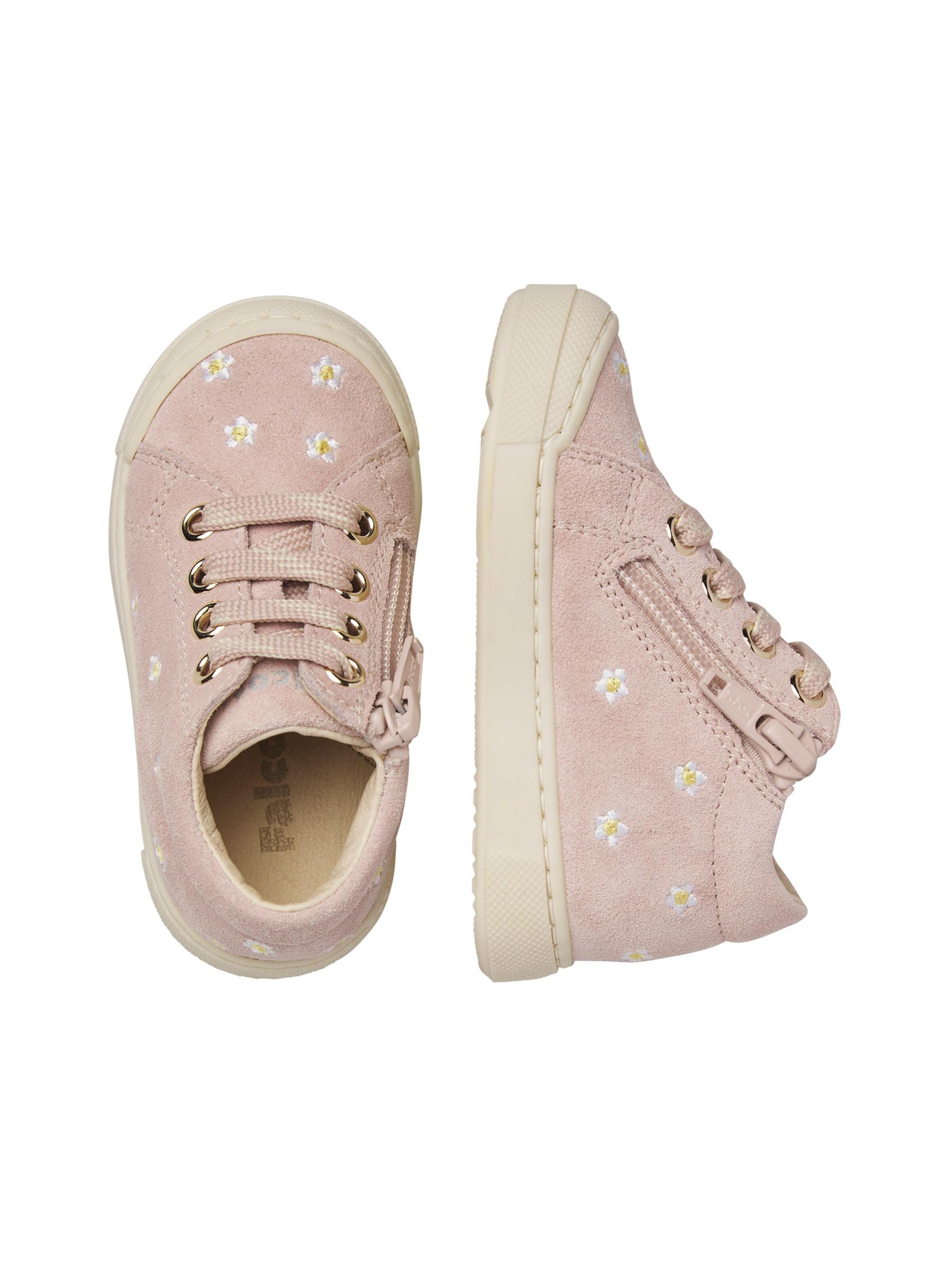 Falcotto Sneakers 'SNOPES EMBR.DAISIES ZIP' in Roze
